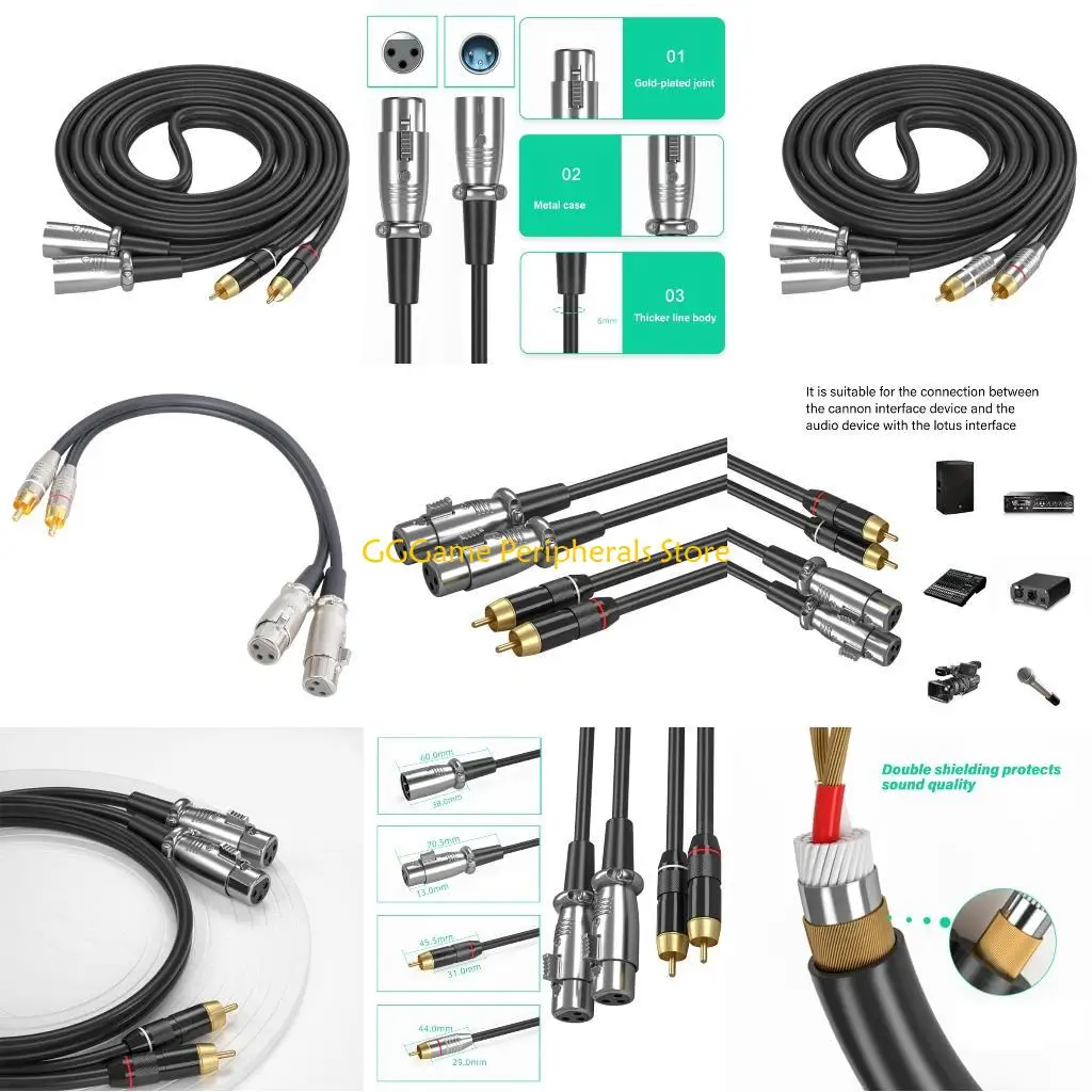 

U55B Quality Microphones Male Music Cable for Studio Home Theater Systems Use