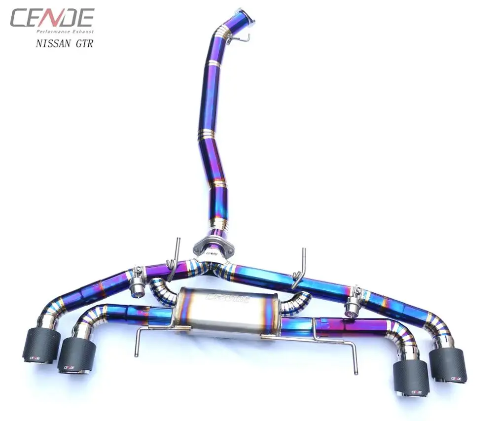 CENDE Performance Titanium Valvetronic Exhaust Tips For Nissan GTR R35 Exhaust