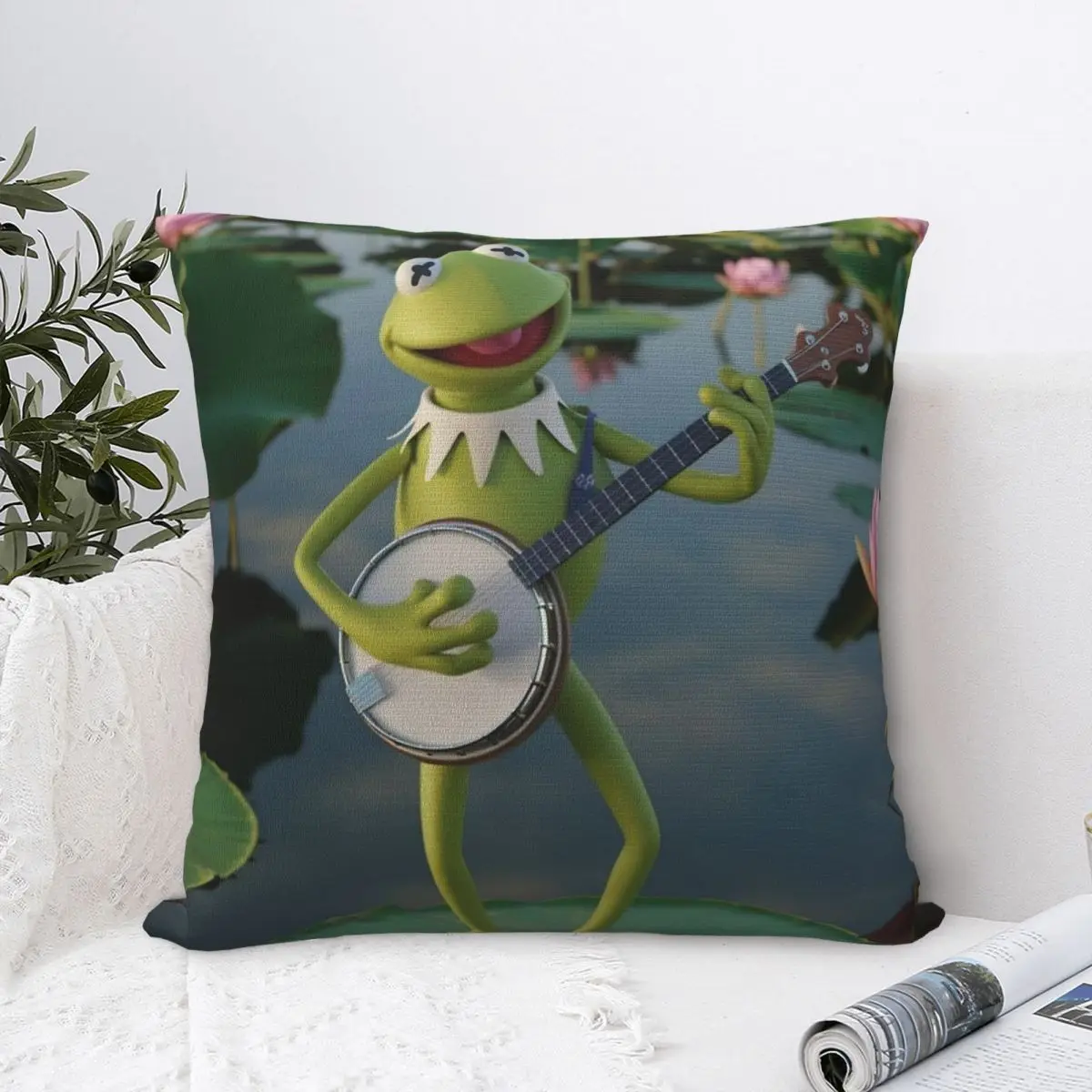 Rainbow Connection Pillowcase Double-sided Printing Cushion Cover Decorations K-KermitS The Frog Throw Pillow Case Cover Home