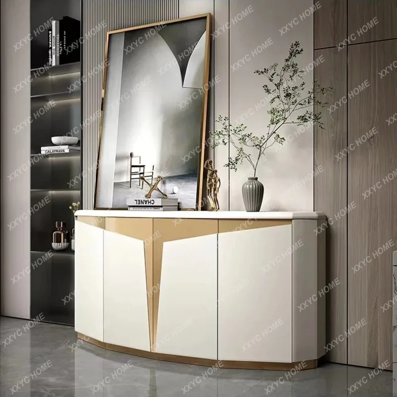 XXLight luxury solid wood dining side cabinet, modern simplicity, entrance entrance, paint baking shoe cabinet integrated