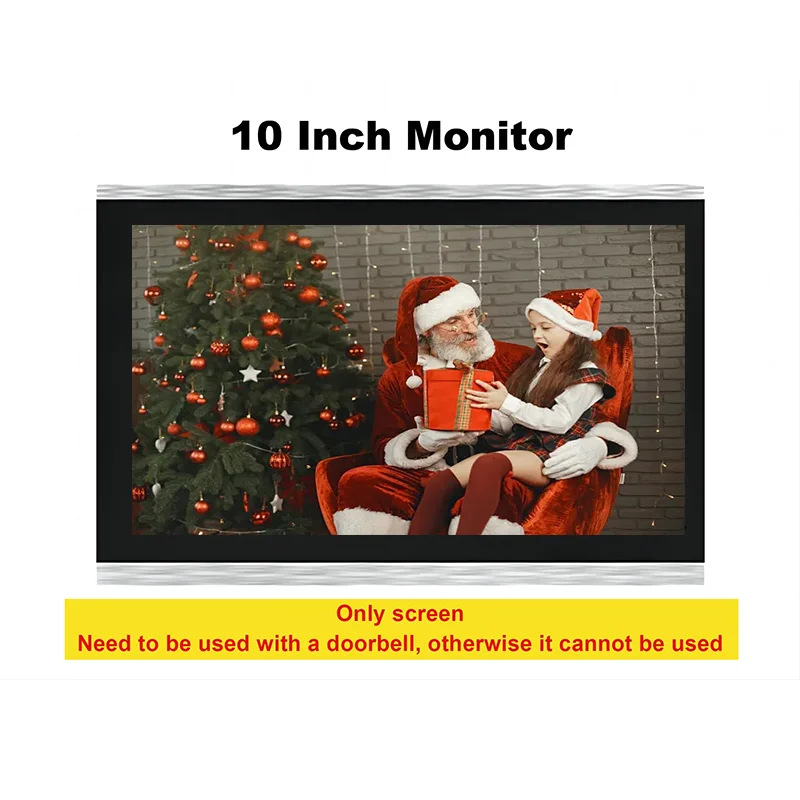 TUYA 스마트 1080P 무선 와이파이 비디오 초인종, 홈 인터콤 모니터, 컬러 터치 스크린 세트 아님, 10 인치