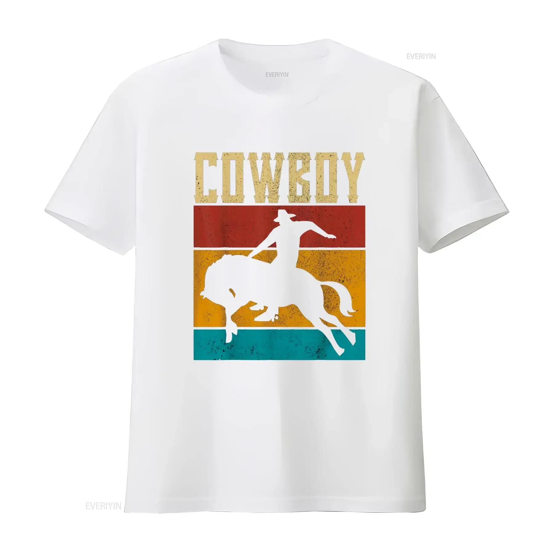 تي شيرت Nashville Country Rodeo Cowboy من Western Outfits، تي شيرت كلاسيكي مغسول برسومات عصرية للارتداء اليومي، مريح وأنيق #4