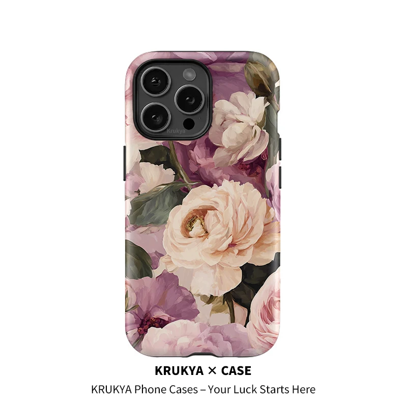 

Чехол для телефона Krukya для iPhone 13 12 11 16 17 Air 15 14 17 Pro Max XS X XR SE 2022, модный матовый силиконовый чехол с цветочным узором