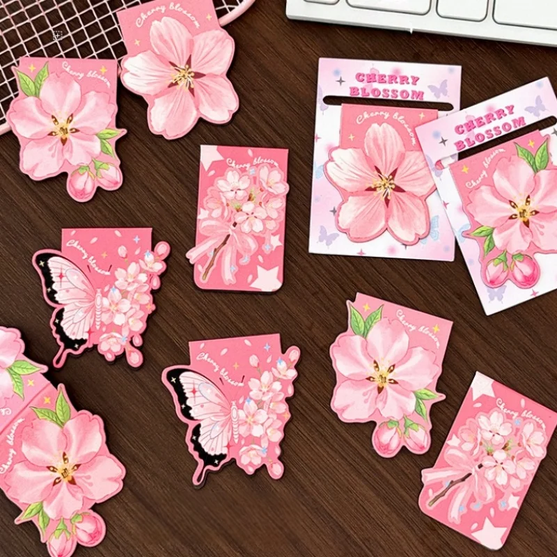 

40pcs/lot Creative Sakura Butterfly Magnetic Bookmark Cute Book Mark For Books School Office Supplies Stationery Gift
