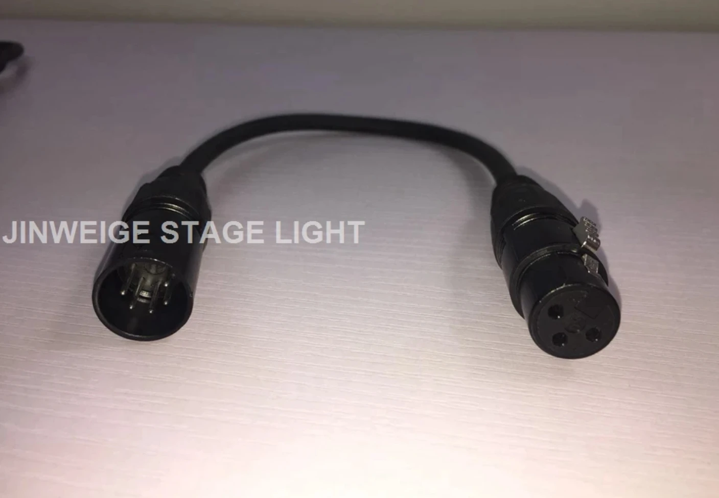 10pcs/lot 1.5Meter 3-Pin In 5-Pin Out Transfer Signal Connection DMX Cable For Stage Light Stage Light Accessories