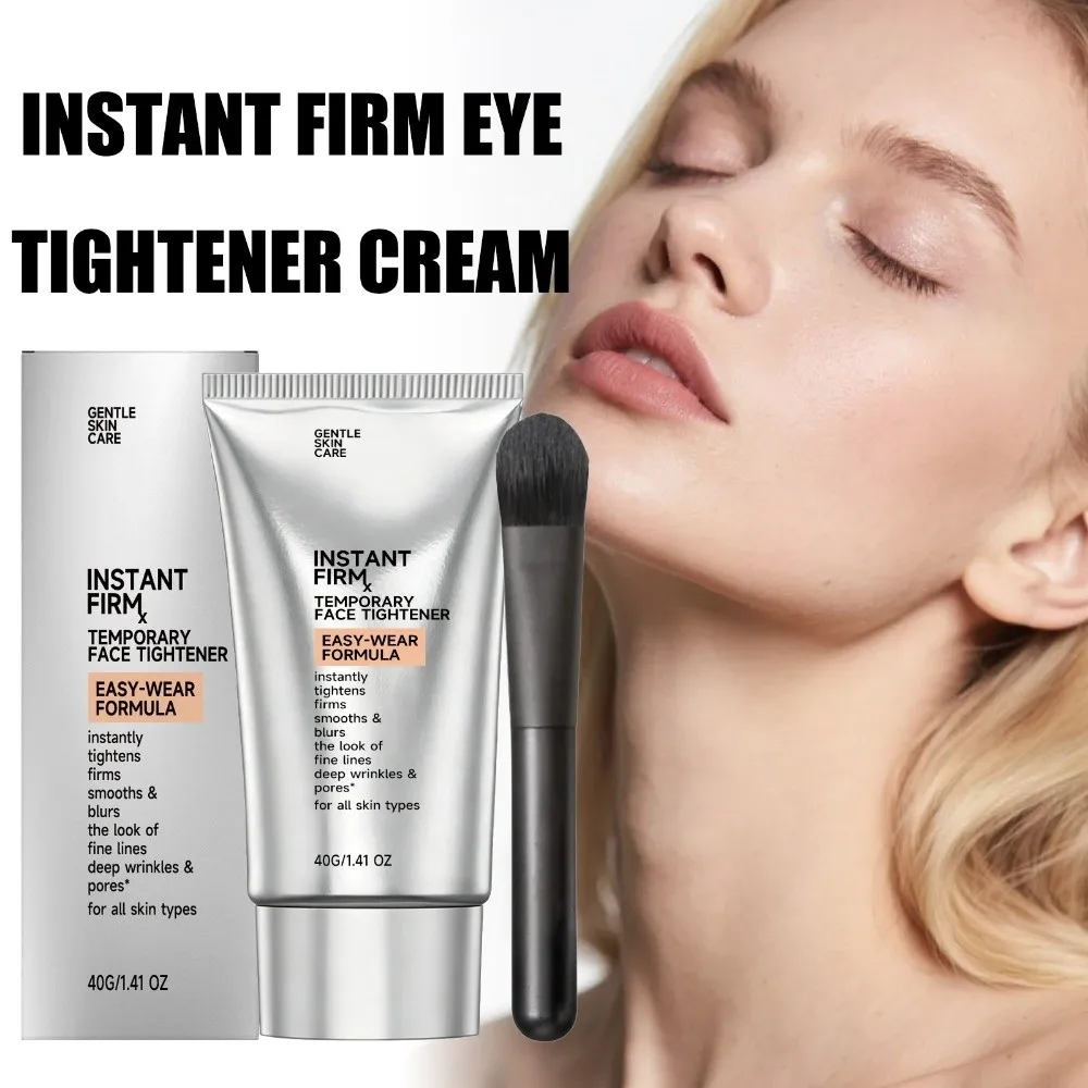 Instant Face Cream Lightweight Hydrating Lotion Facial Care Cream Firming Smoothing with Applicator Brush Face Tightening Cream