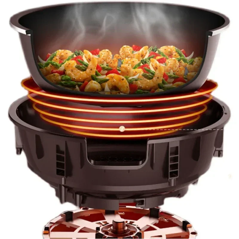 home 1800W cooking machine  automatic intelligent frying pan high power multi-function smoke-free Cooking robot