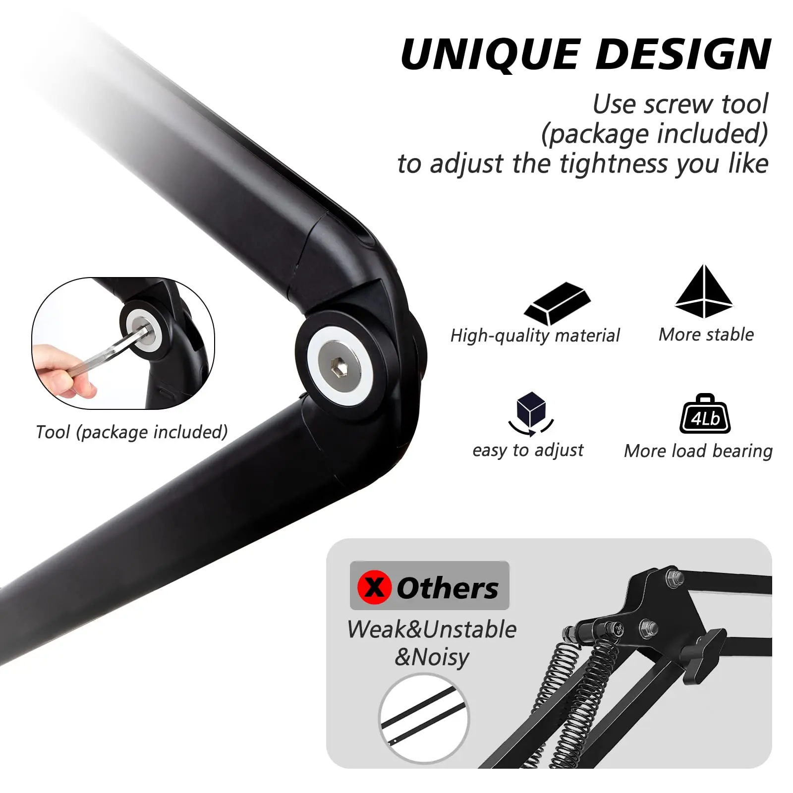 HyperX QuadCast Brazo Articulado Micrófono Ajustable - imagen 5