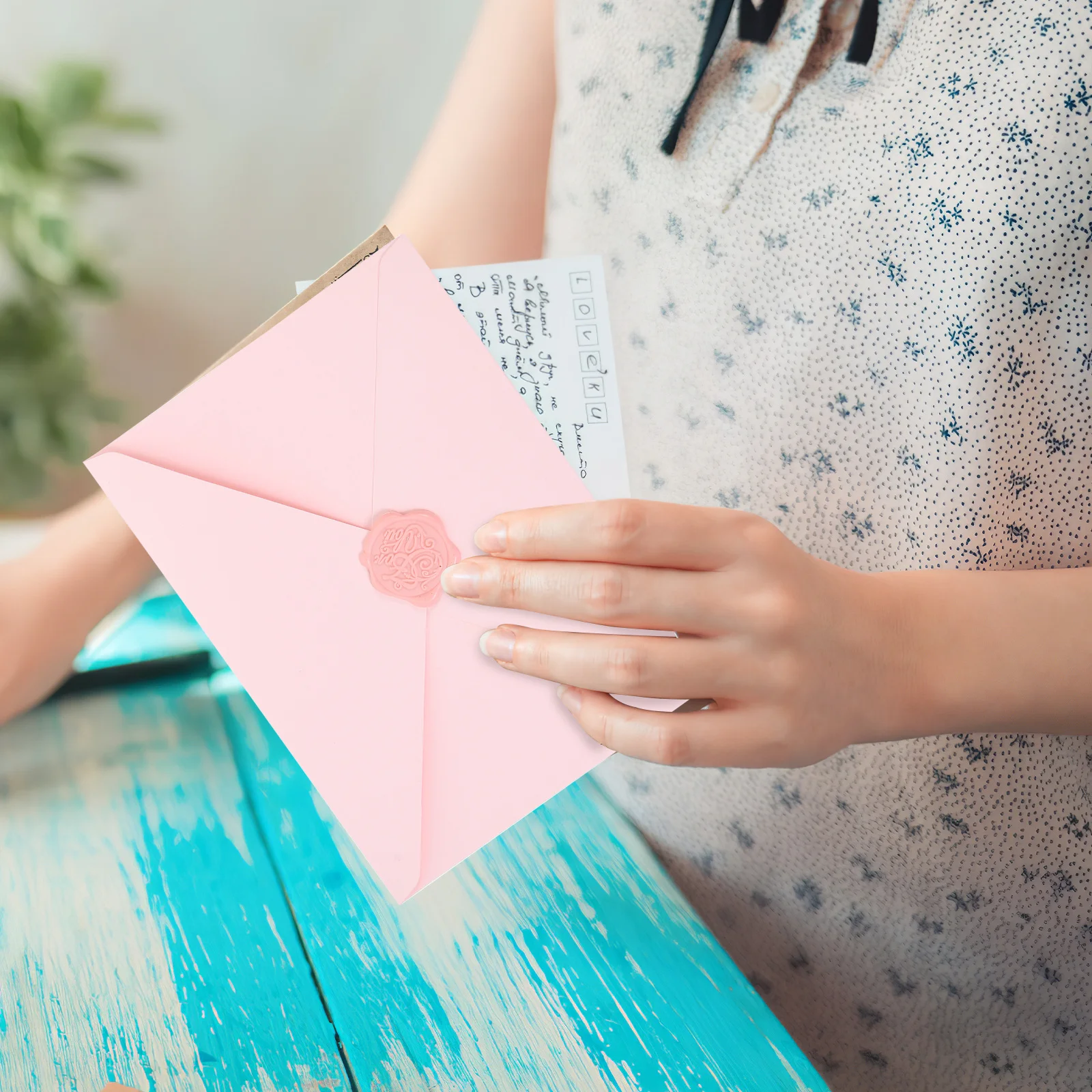 

5 set Pink Stationery Set Envelope Paper Combo Classy Design For Wedding Invitation Love Letter Greeting Card Valentines Day