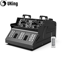 U'King 1500W Smoke Bubble Machine 8 RGB 3IN1 LED Bubble Fog Machine DMX Bubble Fogger Stage Light For DJ Halloween Party Wedding