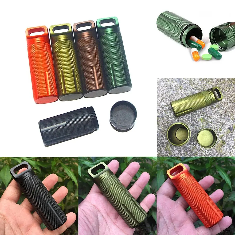 Storage Capsule Holder Survival Capsule Seal Bottles Pill  Airtight Case EDC Survival Kit Waterproof Seal Bottle