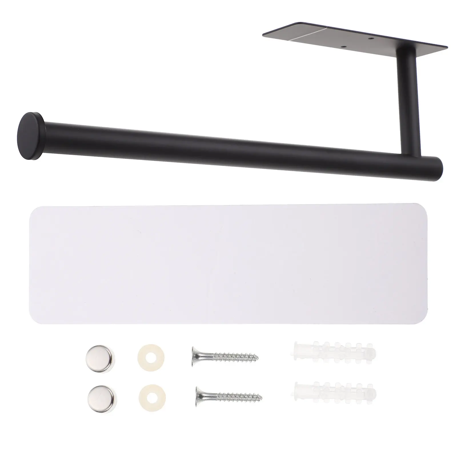 

1Set Kitchen Storage Rack Punching-Free Wall-Mounted Paper Roll Holder Bathroom Towel Rack Multi-Function Sundries Holder