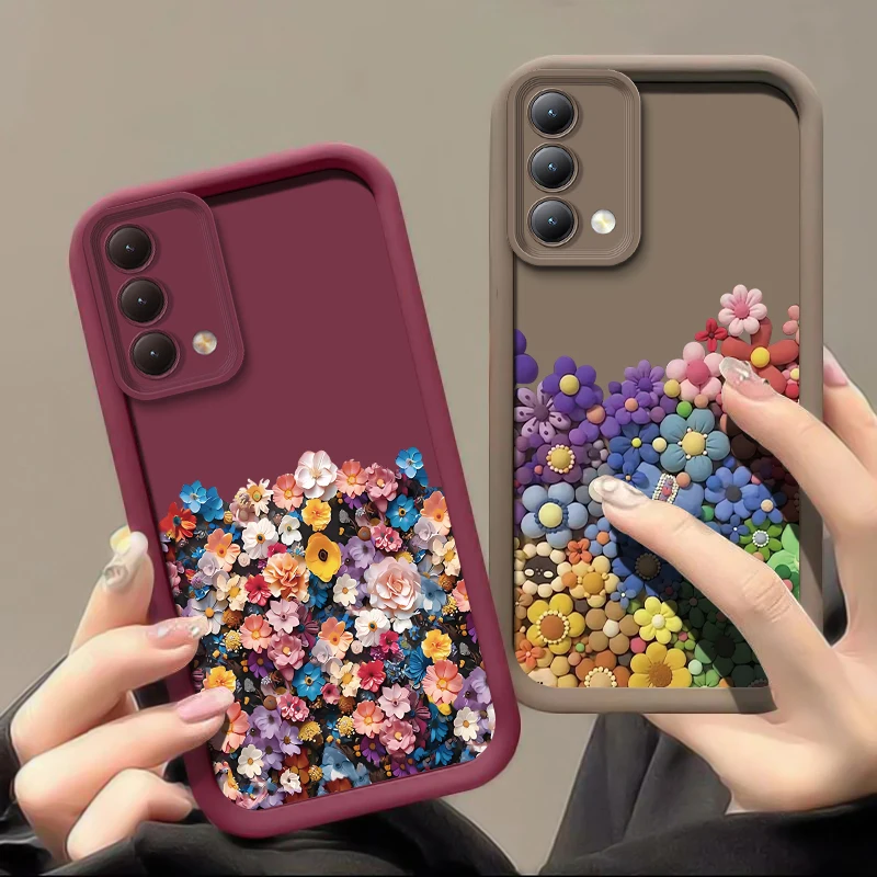 INS Cute Daisies Flowers Case For Google Pixel 7 8 9 Pro XL 7A 8A Shockproof Camera Lens Protection Silicone Soft Phone Cover
