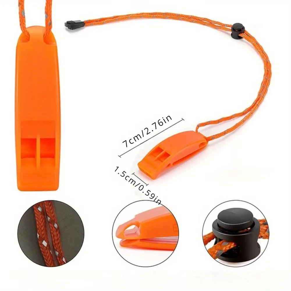 1PC Outdoor Whistle Outdoor Tools Camping Supplies, Dual frequency whistle anti loss clip dolphin sound whistle Easy To Carry