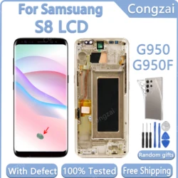 High Quality Amoled Lcd Display Touch Screen Digitizer Assembly, 100% Test, For Samsung Galaxy S8, G950, Sm-g950f, G9500, 5.8''