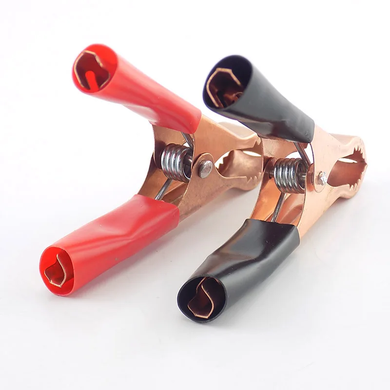 50A 80mm DIY Connector Electric Alligator Clips car Battery Clamps For Car Test Probe Crocodile Clip Electrical Tools