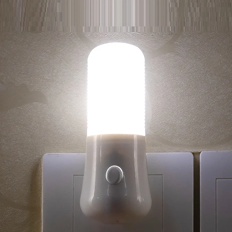 

EU/US Plug Night Lights LED Night Light Push Button Switch Bedroom Bedside Lamp Baby Room Corridor Home Decor Wall Socket Lamp