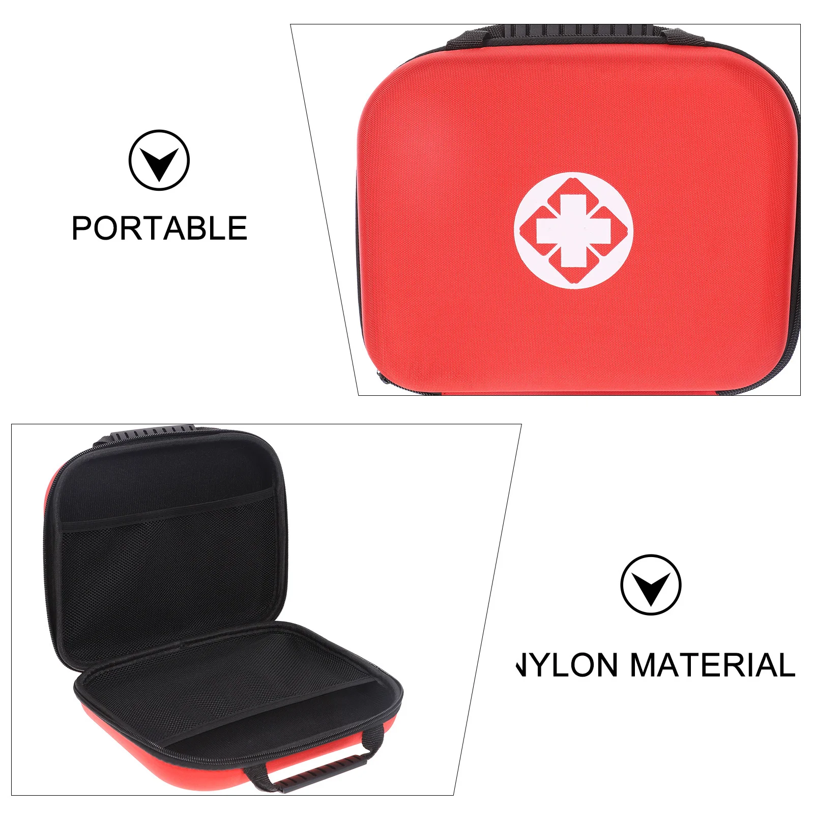 حقيبة أدوية منزلية، حاوية إسعافات أولية موثوقة مع مظهر عصري للاستخدام العائلي في المكتب والسفر باللون الأحمر #5