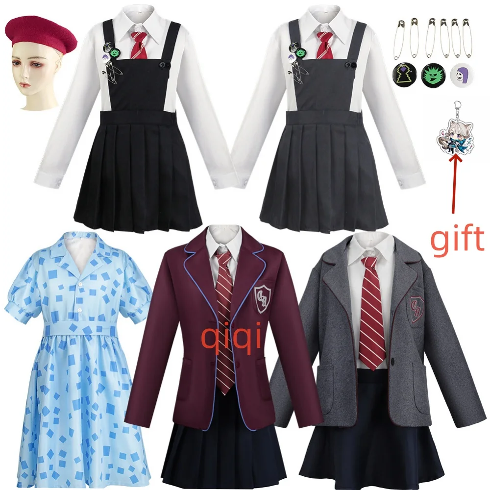 Film Matilda Cosplay Kostüm Schuluniform Mantel Rock Krawatte Roald Dahls Matilda Cosplay Halloween Schul anzüge für Kinder Mädchen