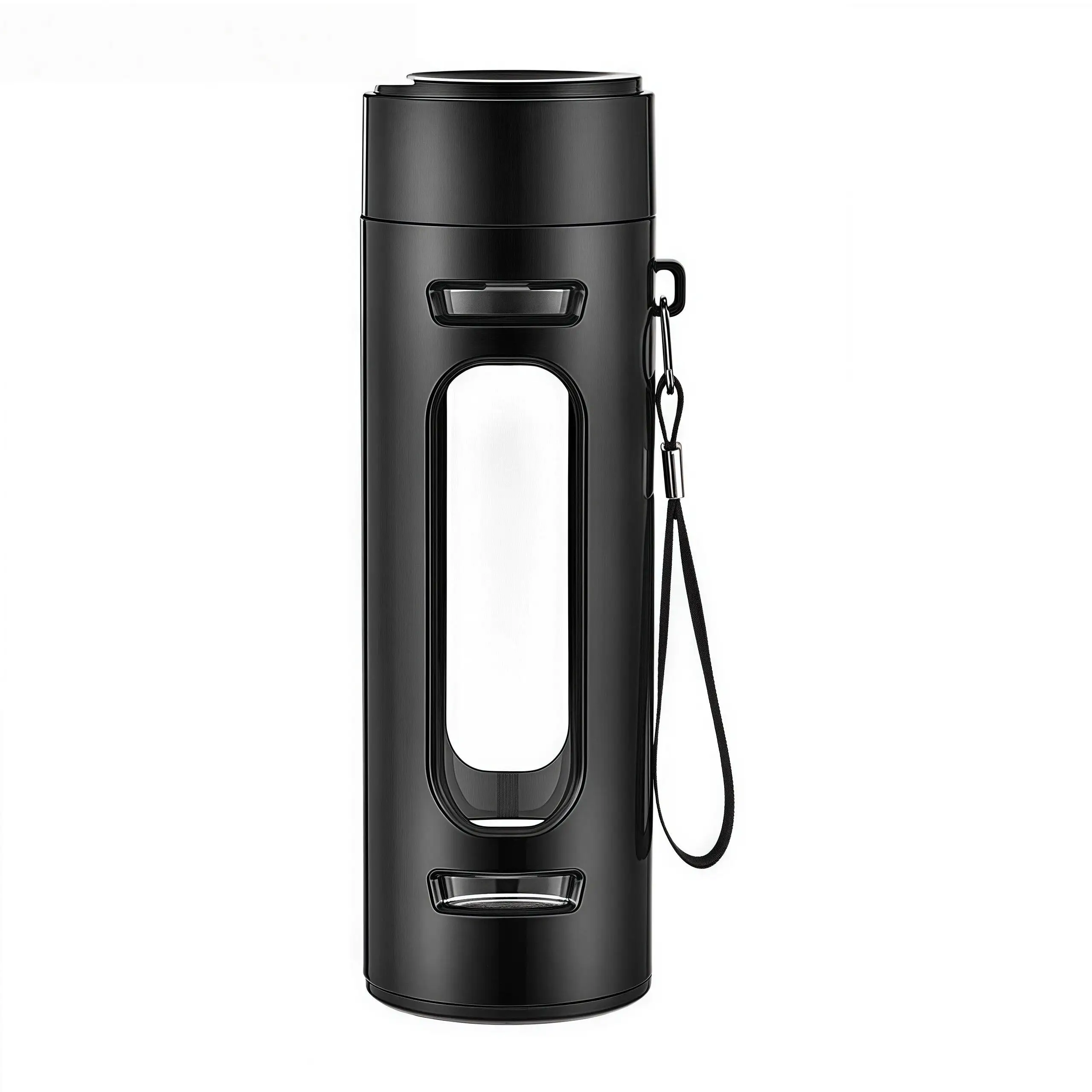 Large Capacity Portable Glass Cup for Men And Women Business Double Layer Insulated Plastic Glass Tea Brewing Handheld Cup