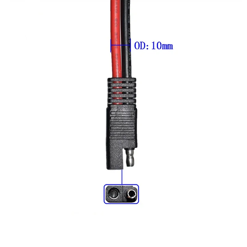 SAE a SAE 10AWG 30CM 30A SAE Power Cable de extensión automotriz SAE a SAE, arnés de cables de desconexión rápida