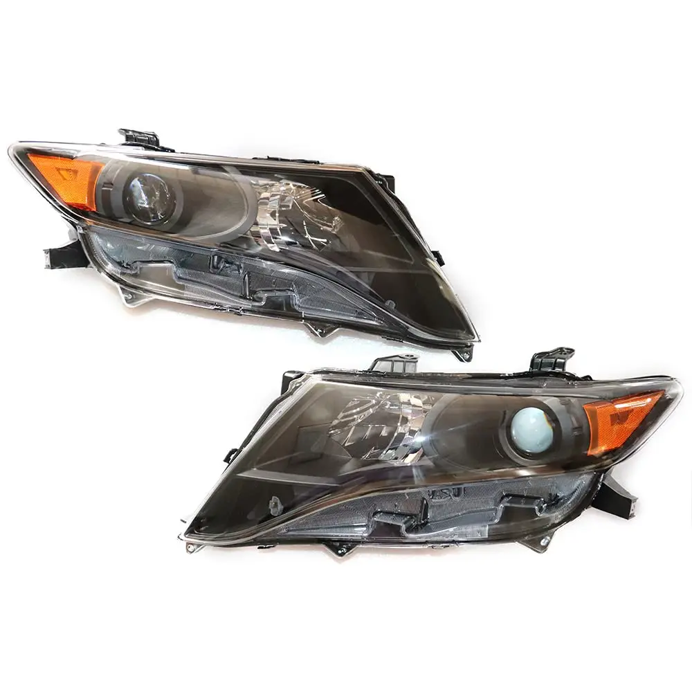 

Tbvechi for 2009 2010 2011 2012 2013 2014 2015 2016 Toyota Venza Headlight Driver & Passenger Side Headlight Lens Black Housing Halogen