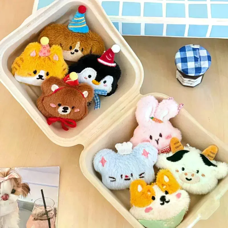 Simpatico cartone animato piccolo animale peluche decorazione bambola ciondolo portachiavi bambola di pezza kawaii giocattoli zaino ciondolo accessori regali