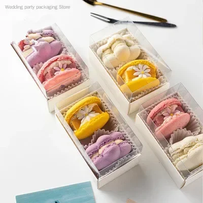 

10/30sets Clear PVC Mousse Cake Box Macarons Packing Ball Wedding Cupcake Boxes Baby Shower Birthday Party Decor