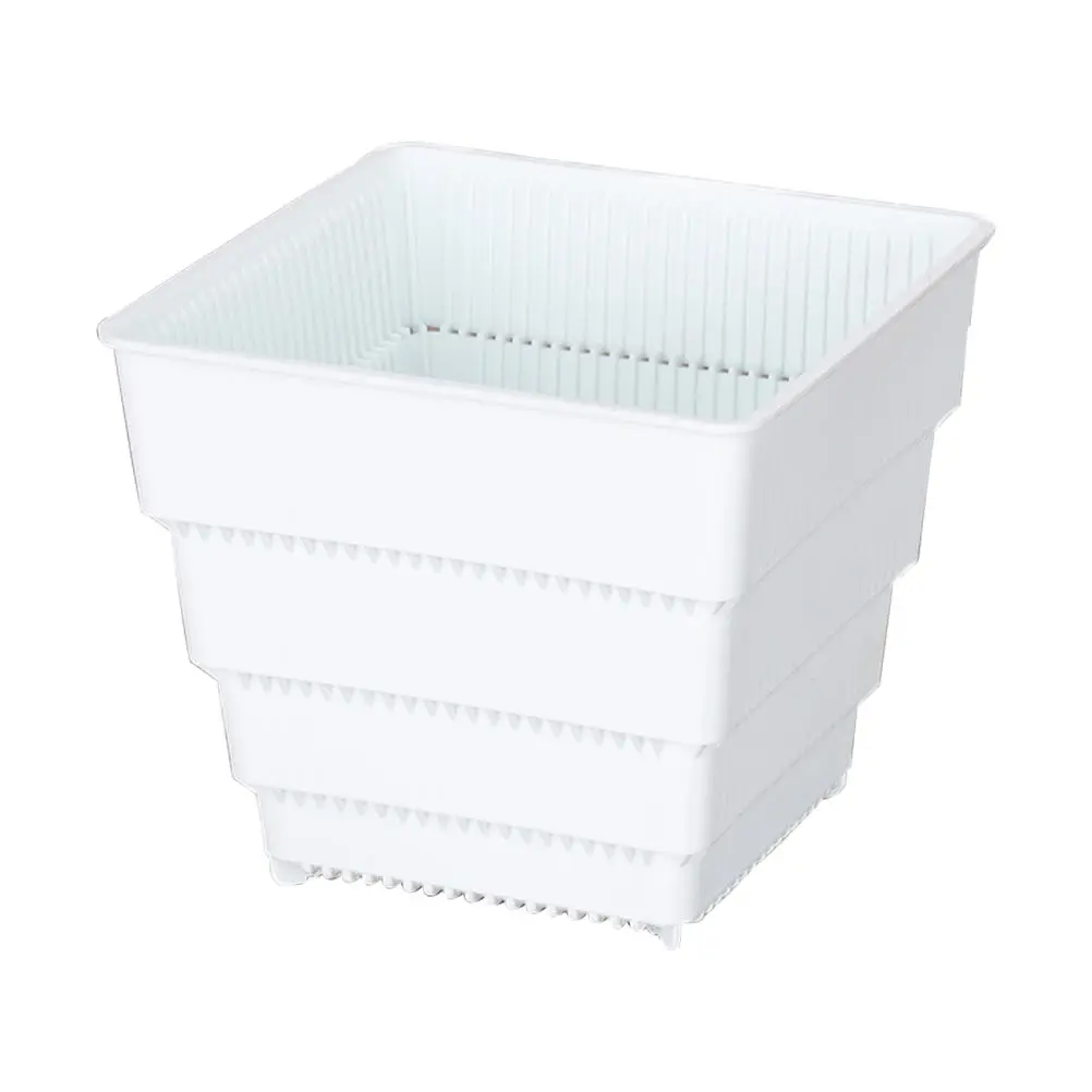 

12Cm Resin Flower Pot Creative Plant Holder Eco Friendly Durable Square Planter White Succulent Pot Garden Home Office Gift For