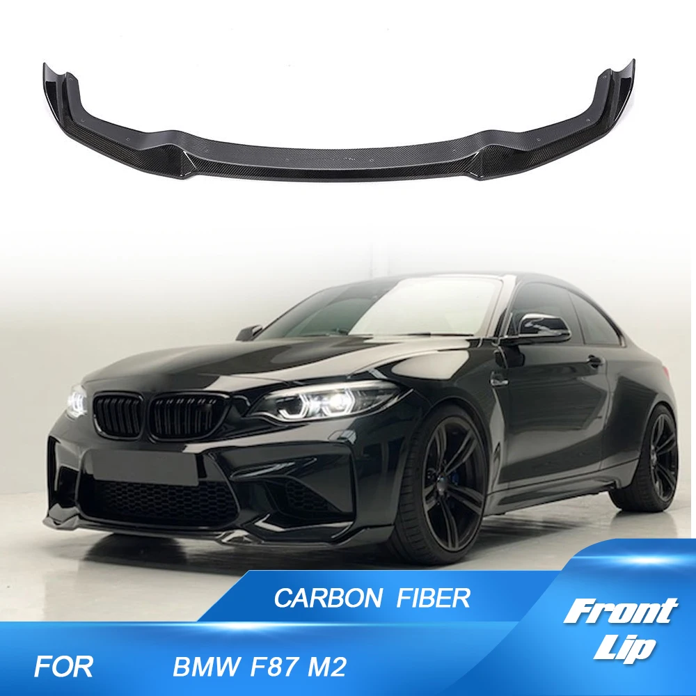 Car Front Bumepr Lip Spoiler Splitters Bumper Guard for BMW 2 Series M2 F87 Not for M2C 2015 - 2017 Carbon Fiber Front Body Kits