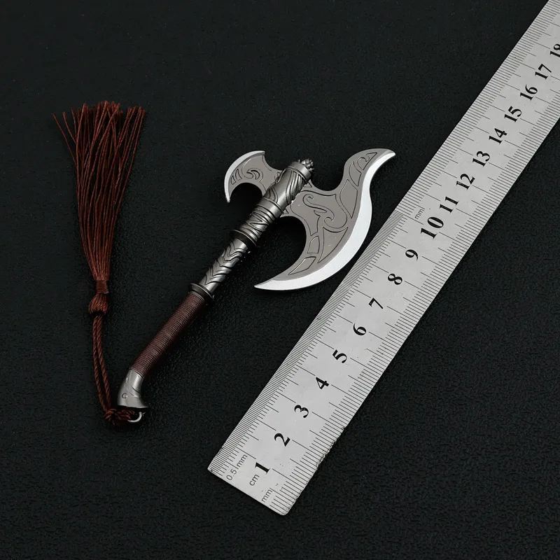 Qing Yu Nian Film and Television Peripheral Weapons Full Metal Haitang Duo Duo Axe 12CM Crafts Hand Puppet Cos Accessories Toys