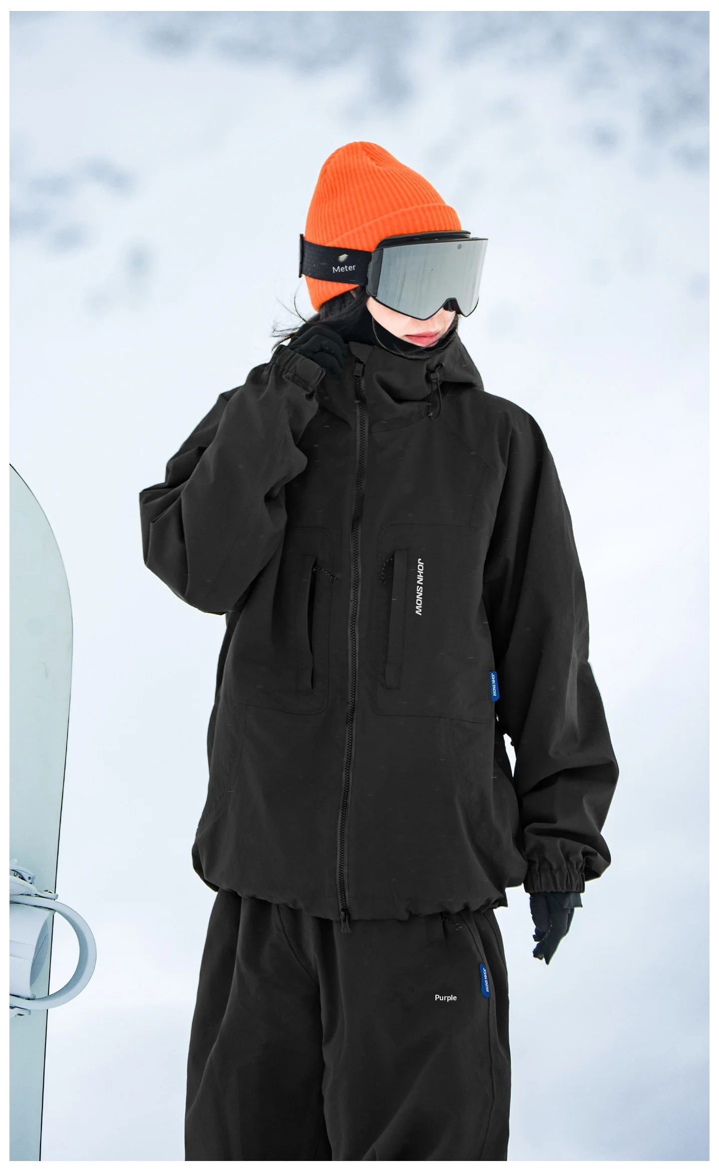 2026 John Snow Unisex 3L Vollständig Versiegelter Skianzug Wasserdicht Winddicht Warm Atmungsaktiv Ski- & Snowboard-Outdoor-Jacke und Hosen-Set – Detail 29