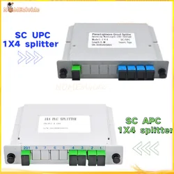 SC APC UPC 1X4 Scatola in fibra FTTH PLC Splitter Box Tipo guida d'onda planare Splitter ottico Prezzo all'ingrosso
