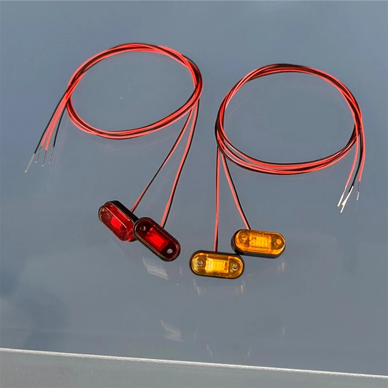 2pcs LED 3V Position Light The Width/Warning Lamp for 1/14 Tamiya RC Truck Tipper SCANIA 770S 56368 VOLVO ACTROS MAN LESU Car