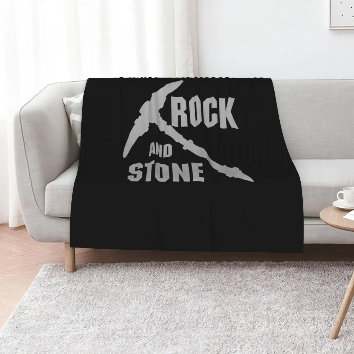 Rock and Stone! - Grey Throw Blanket Moving bed plaid Fashion Sofas For Decorative Sofa Quilt Shaggy Blankets