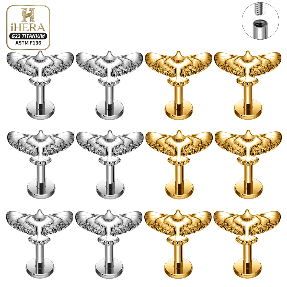 ASTM F136 Titanium Piercing Sparkly Round CZ Inlaid Internal Thread Ear Labret Set Lip Ring Tragus Jewelry Helix Hoops Women Men
