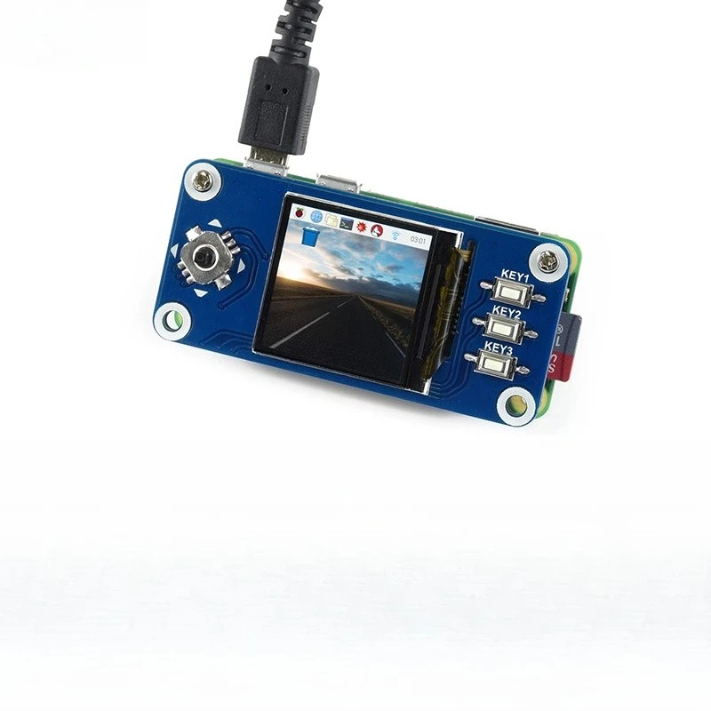 Raspberry Pi 1.3-Inch IPS LCD HAT, 240x240 ST7789 SPI Display, Joystick and 3 Buttons, 65K Color