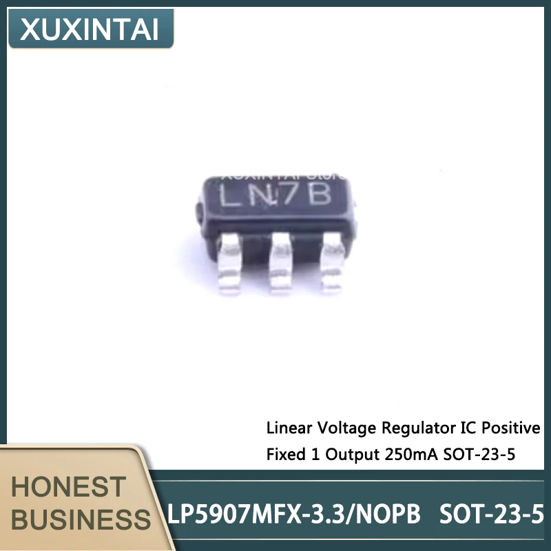 50Pcs/Lot  New Original  LP5907MFX-3.3/NOPB  LP5907MFX-3.3 Linear Voltage Regulator IC Positive Fixed 1 Output 250mA SOT-23-5