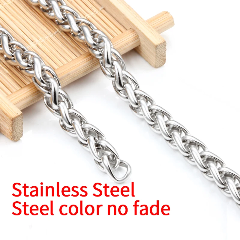 Stainless Steel Basket Chains For Jewelry Making Supplies DIY Charms Necklace Bracelet For Men Women Findings Accessorie No Fade