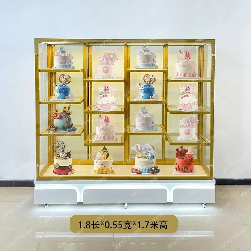 

Birthday cake model mold display case sample pastry glass commercial bread display case