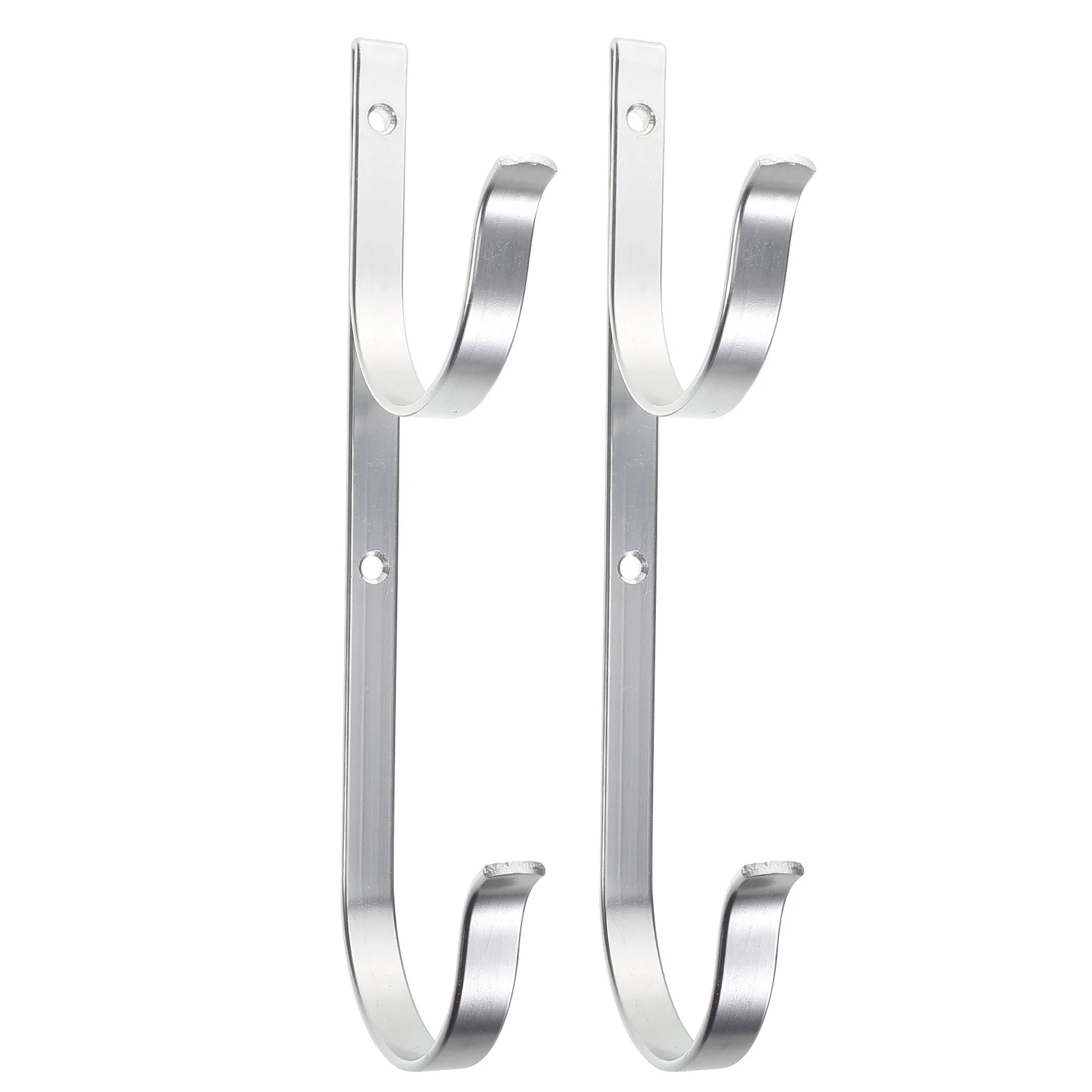 

1Pair Heavy Duty Aluminum Alloy Pool Pole Hanger for Telescopic Poles Skimmer Nets Brushes Space Saving Storage Hooks