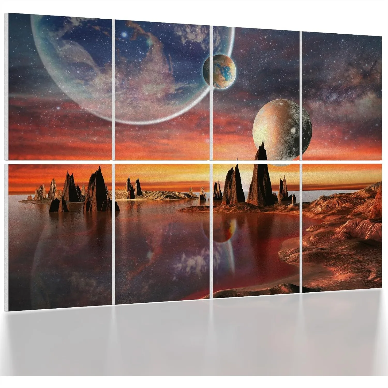 

0.7" Thick Acoustic Panels 8 Pack, 47.2"x31.5" Sound Absorbing Wall Panels for Home Studio, Office, Hotel, Star Pattern