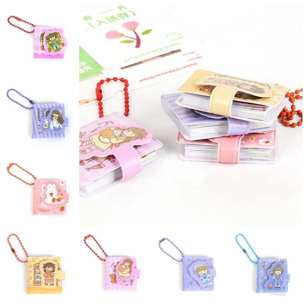 DIY Scrapbooking with Keychain Smalll Mini Notebook Pocket Mini Pocket Notepad Cartoon Portable Stationery
