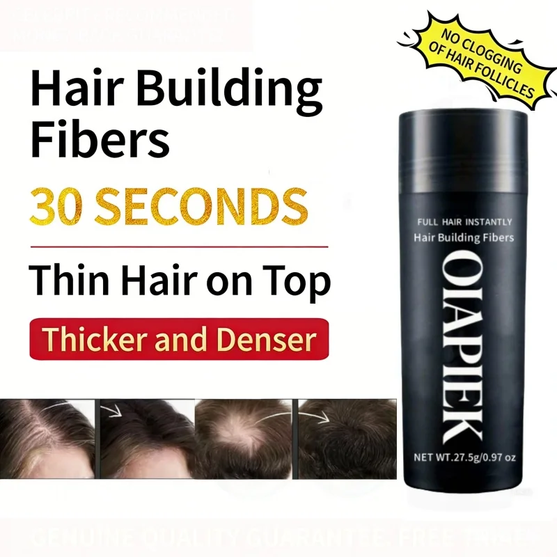 

27.5g Hair Building Fiber Cover Sparse Hair Or Bald Spots Hair Loss Regrowth Treatment Plant Fiber Hair Fiber Powder Applicator