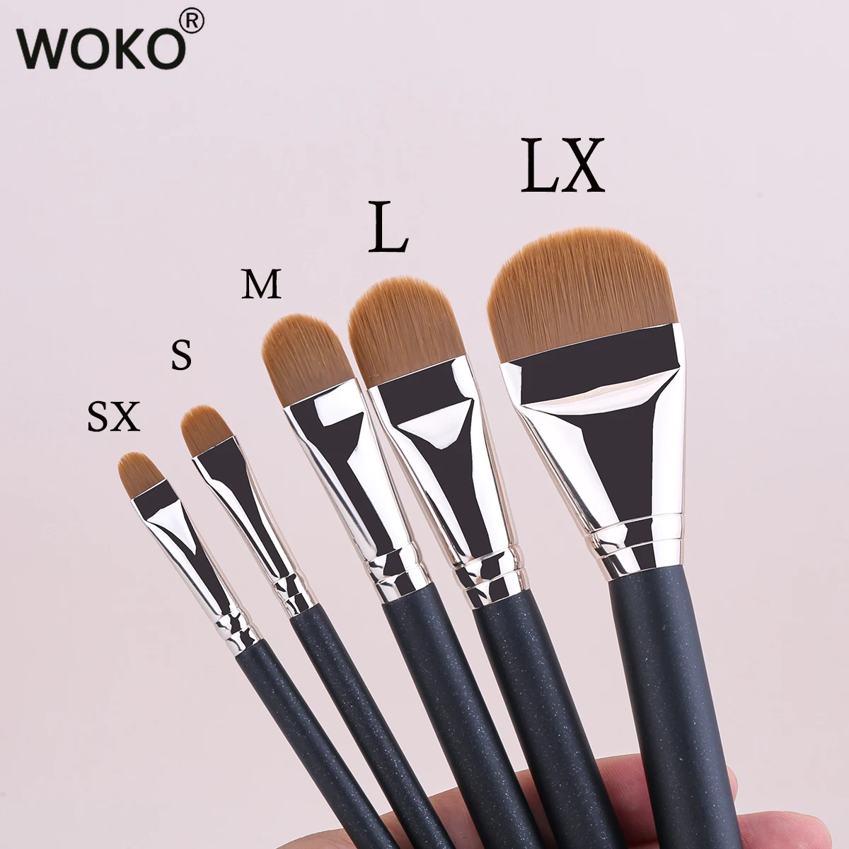 5 PCS Foundation Concealer Makeup Brush Sets Ultra-thin Contour Foundation Liquid Concealer Cream Make-up Tool 5 Types Sizes