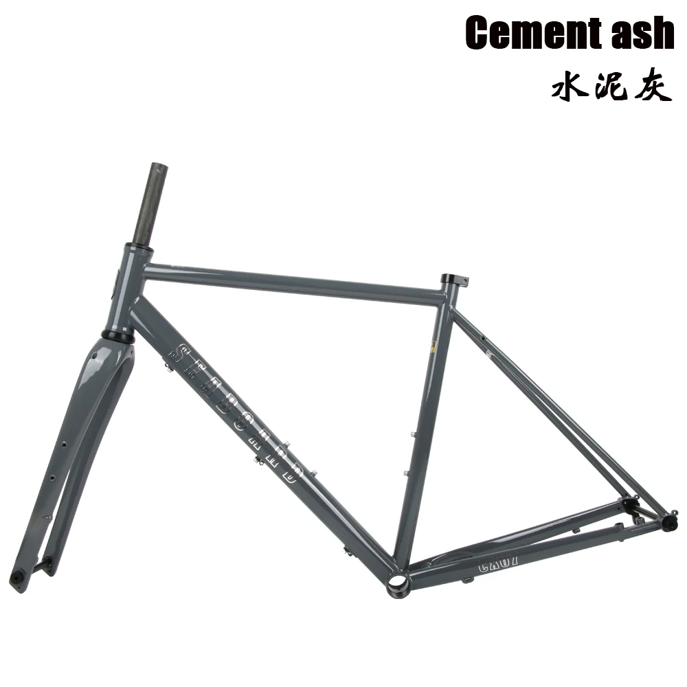 2022 NEW SEABOARD CX07 Cement Ash Frame With Carbon Fork Steel Road Bicycle 4130 Cr-Mo Steel Gravel Off-Road Frame Disc Brake