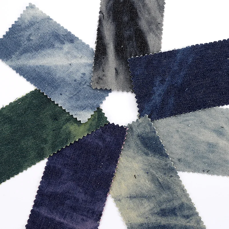 

91x145cm Tie-dyed Vintage Fabric Denim Coat Trousers Clothing Luggage Cloth Material DIY Handmade Sewing Crafts