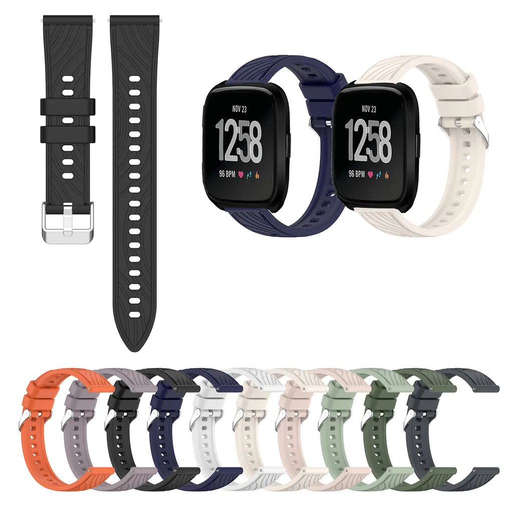 

Silicone Strap for Fitbit Versa 2 / Versa Lite / Versa 1/ SE Sport Pattern Lines Bands