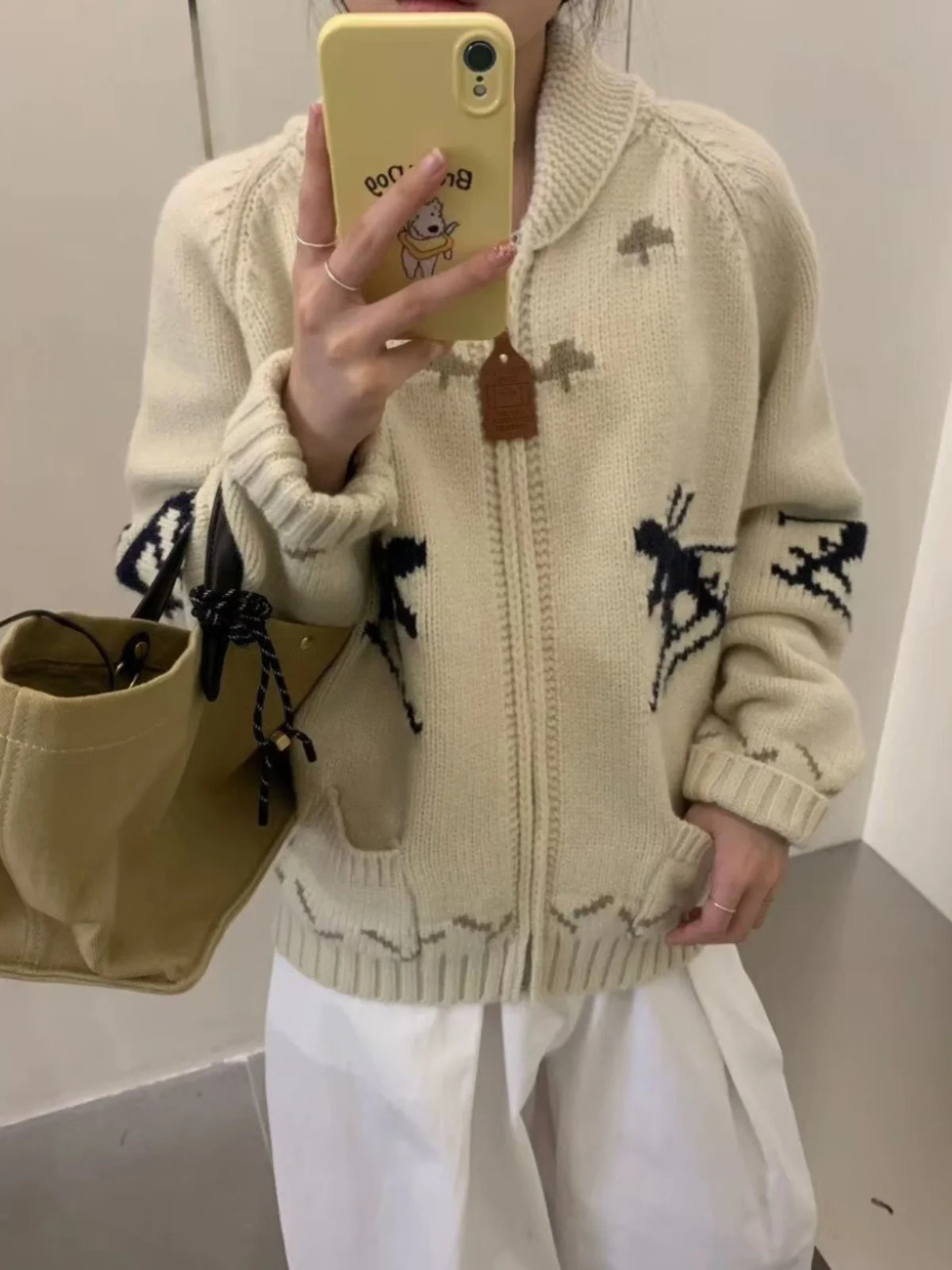 الشتاء Aosphere محبوك سترة إبرة سترة على الجليد رجل صغير تصميم نمط فضفاض صالح طويل Sve جولة Ne الدفء #5