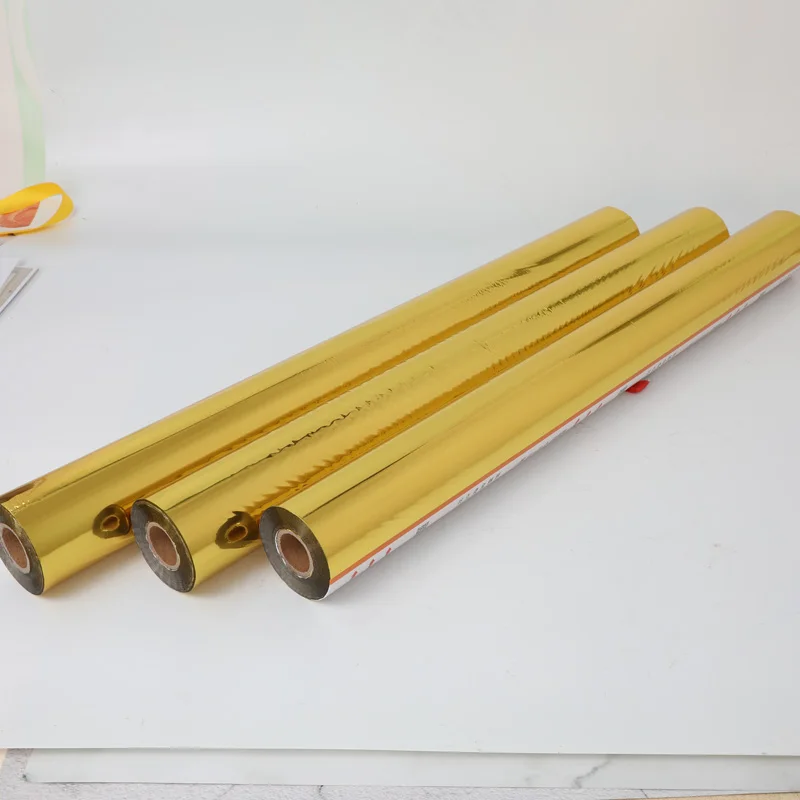 1 Roll 64cm width 120m length Gold Hot Foil Stamping Foil Paper Heat Transfer Anodized Gilded Paper